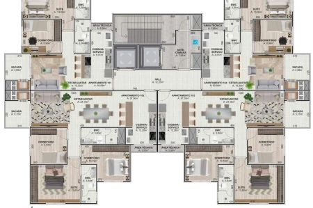 Apartamento à venda com 3 quartos, 97m² no Presidente Médici em Chapecó - Foto 5