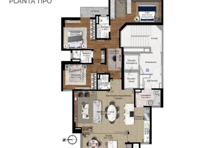 Apartamento à venda com 3 quartos, 134m² no Presidente Médici em Chapecó - Foto 2