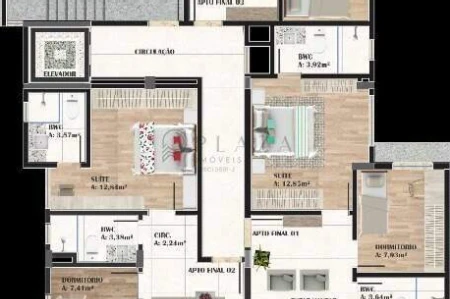 Apartamento à venda com 2 quartos, 80 m² no Santa Maria em Chapecó - Foto 4