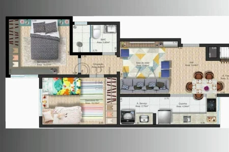 Apartamento à venda com 2 quartos, 60m² no Paraiso em Chapecó - Foto 4