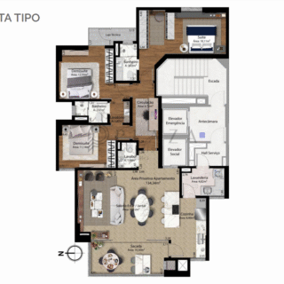 Apartamento à venda com 3 quartos, 134m² no Presidente Médici em Chapecó - Foto 2