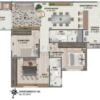 Apartamento à venda com 3 quartos, 97m² no Presidente Médici em Chapecó - Foto 8